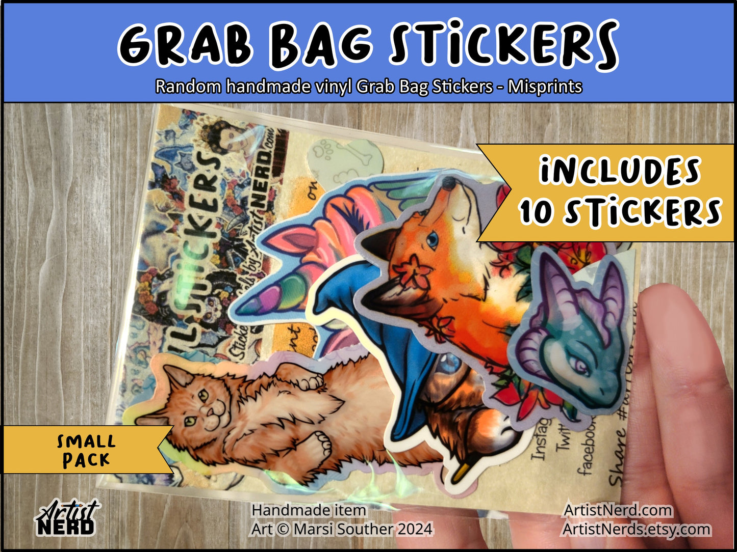 Random Vinyl Sticker Grab Bag Bundle! - Non-Standard sized, Misprints, Prototypes, Discontinued, Imperfect, and other includes Sticker-fetti