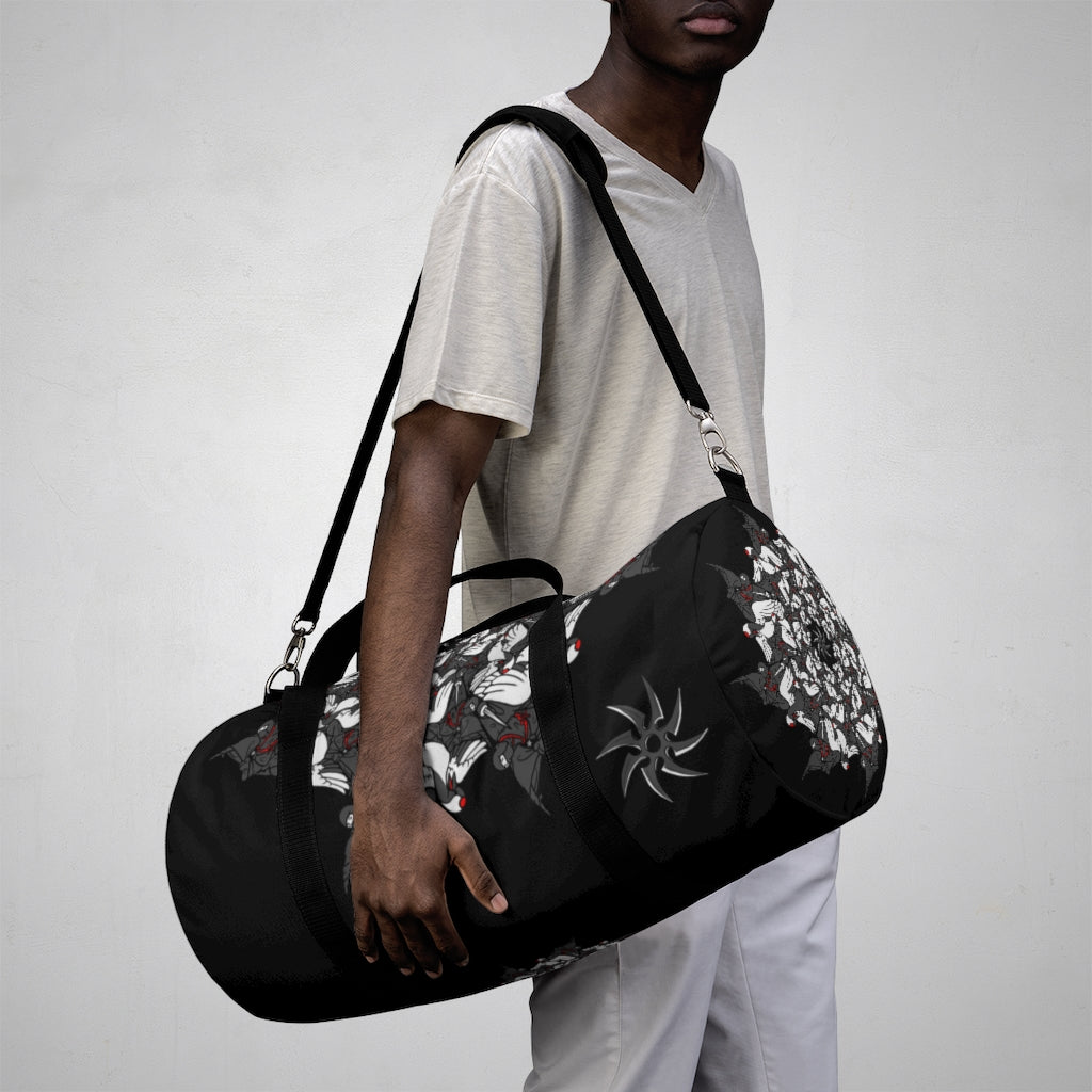 Ninja Crane Shuriken Tessellation Pattern Duffel Bag
