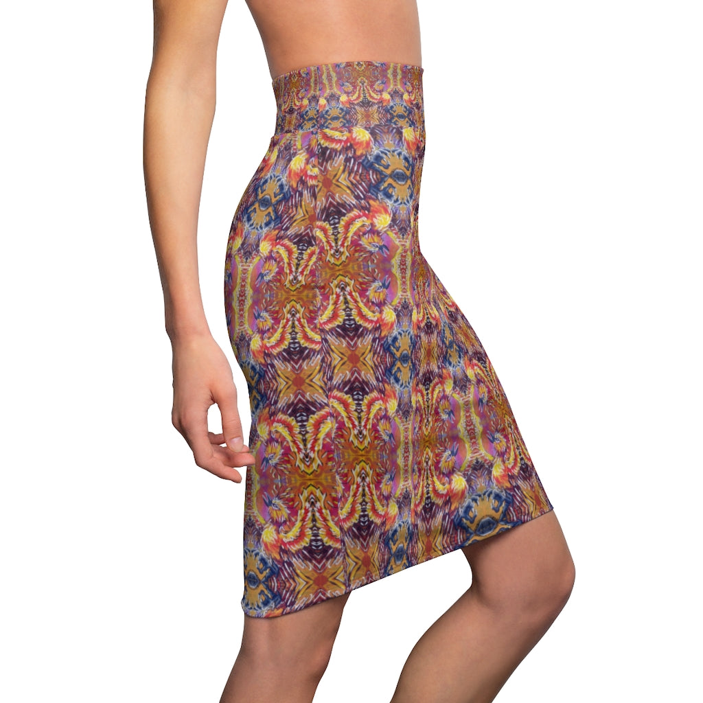 Phoenix Flight Pencil Skirt