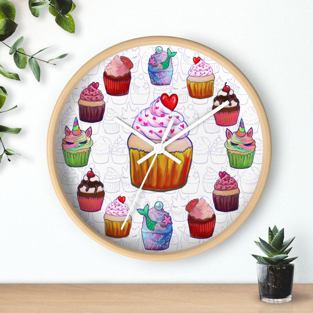 Fancy Sweetest Cupcake Wall Clock