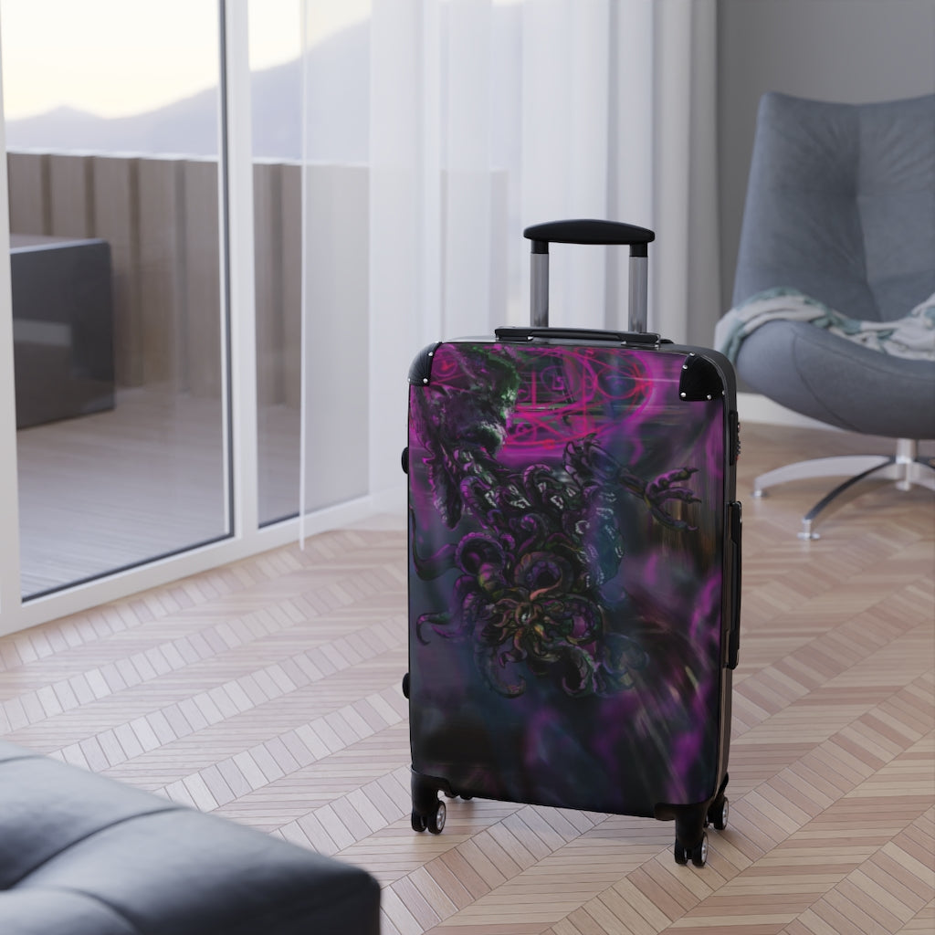 Lovecraft inspired Cthulhu Hound Suitcase Carry On Luggage | Cthulhu | Punk | Dark Horror | Eldritch | Cornerhound | Alien | Monster |