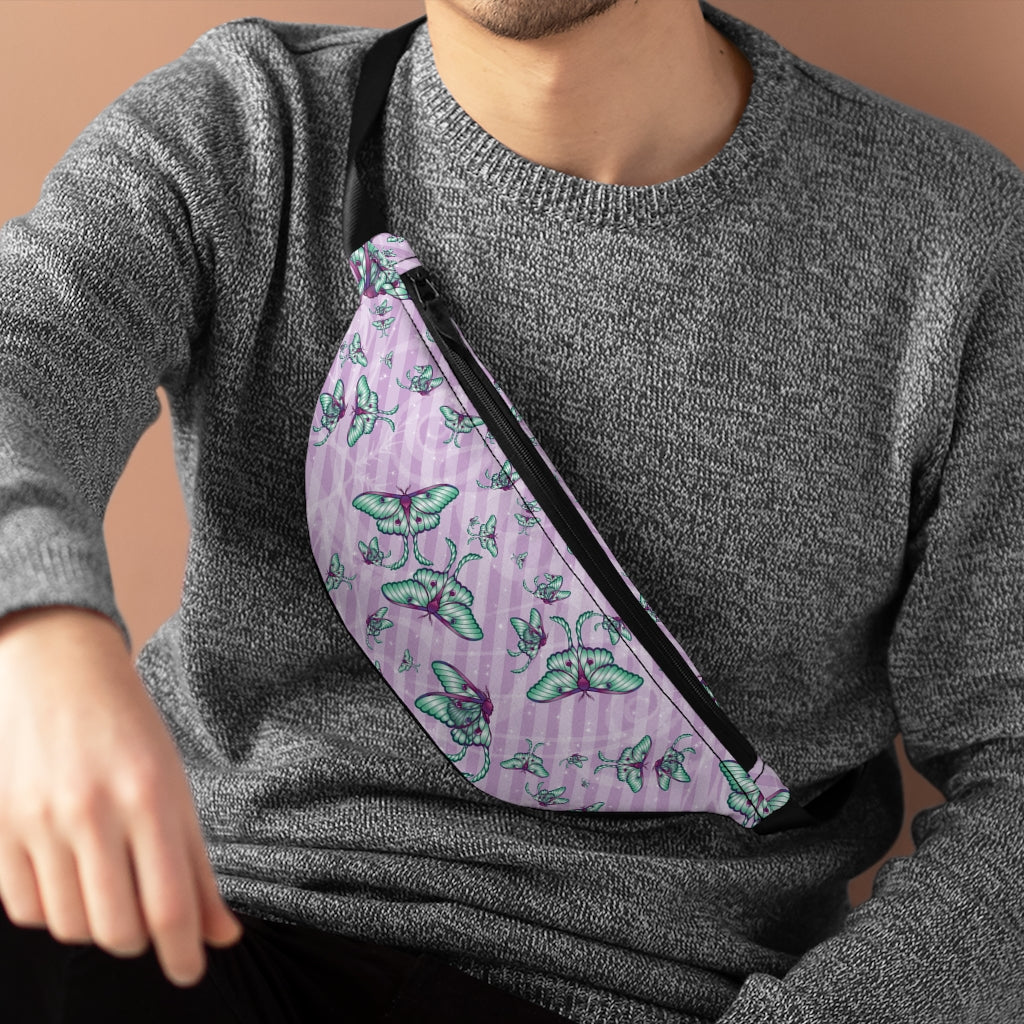 Lavender Luna Moth Fanny Pack