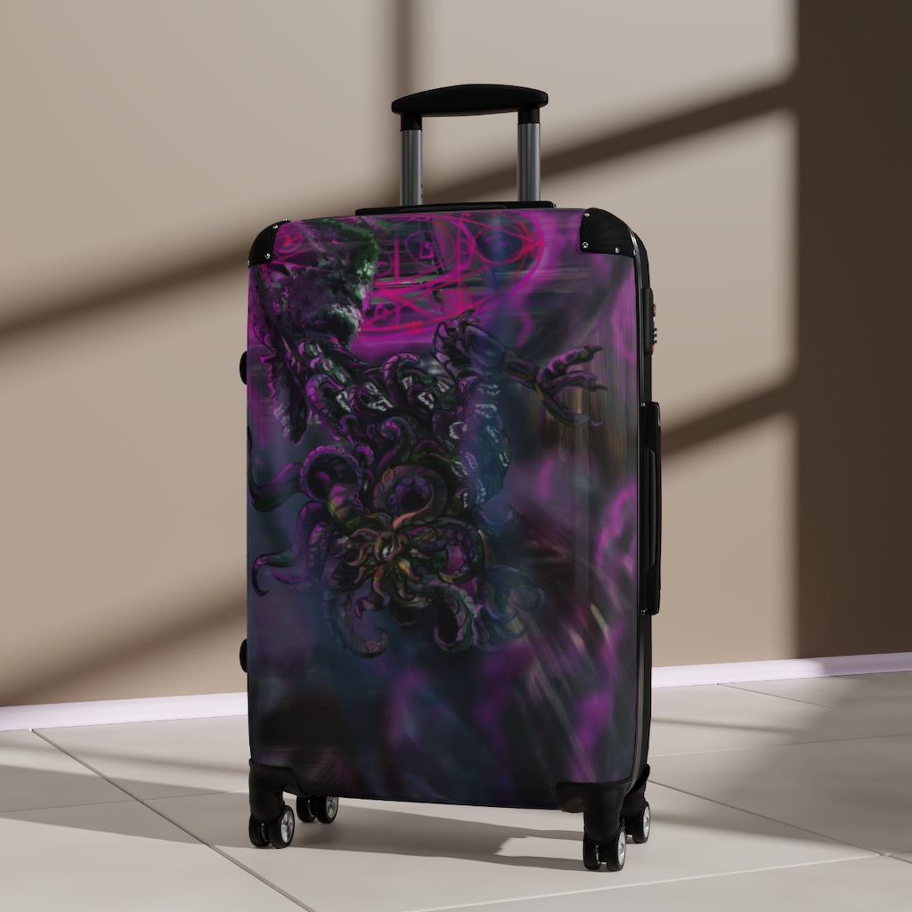 Lovecraft inspired Cthulhu Hound Suitcase Carry On Luggage | Cthulhu | Punk | Dark Horror | Eldritch | Cornerhound | Alien | Monster |