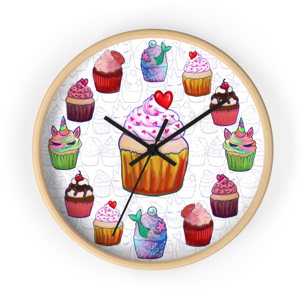 Fancy Sweetest Cupcake Wall Clock