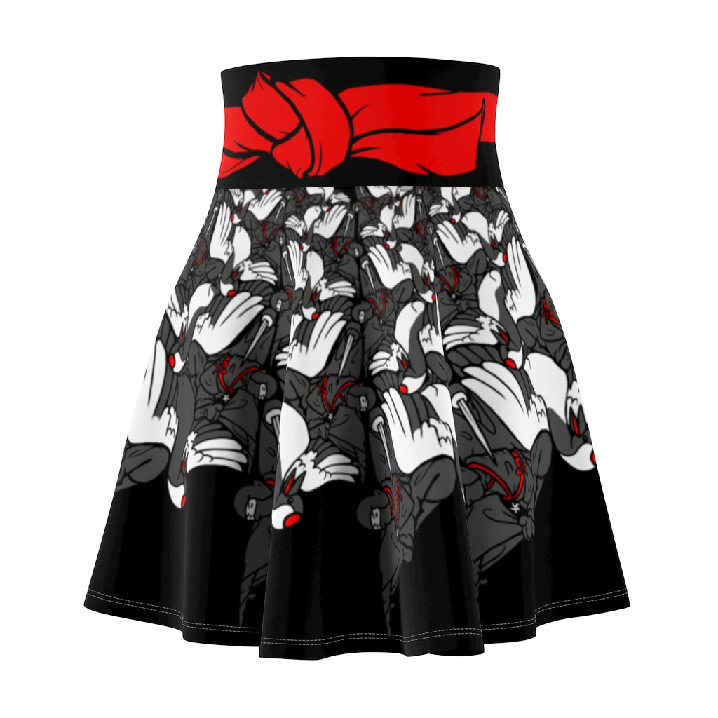 Ninja Crane Shuriken Tessellation Pattern Skater Skirt