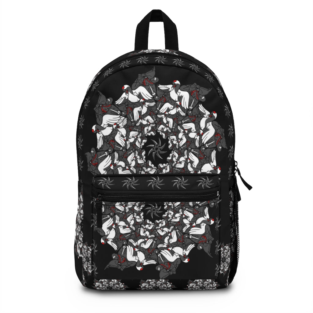 Ninja Crane Shuriken Tessellation Pattern Backpack