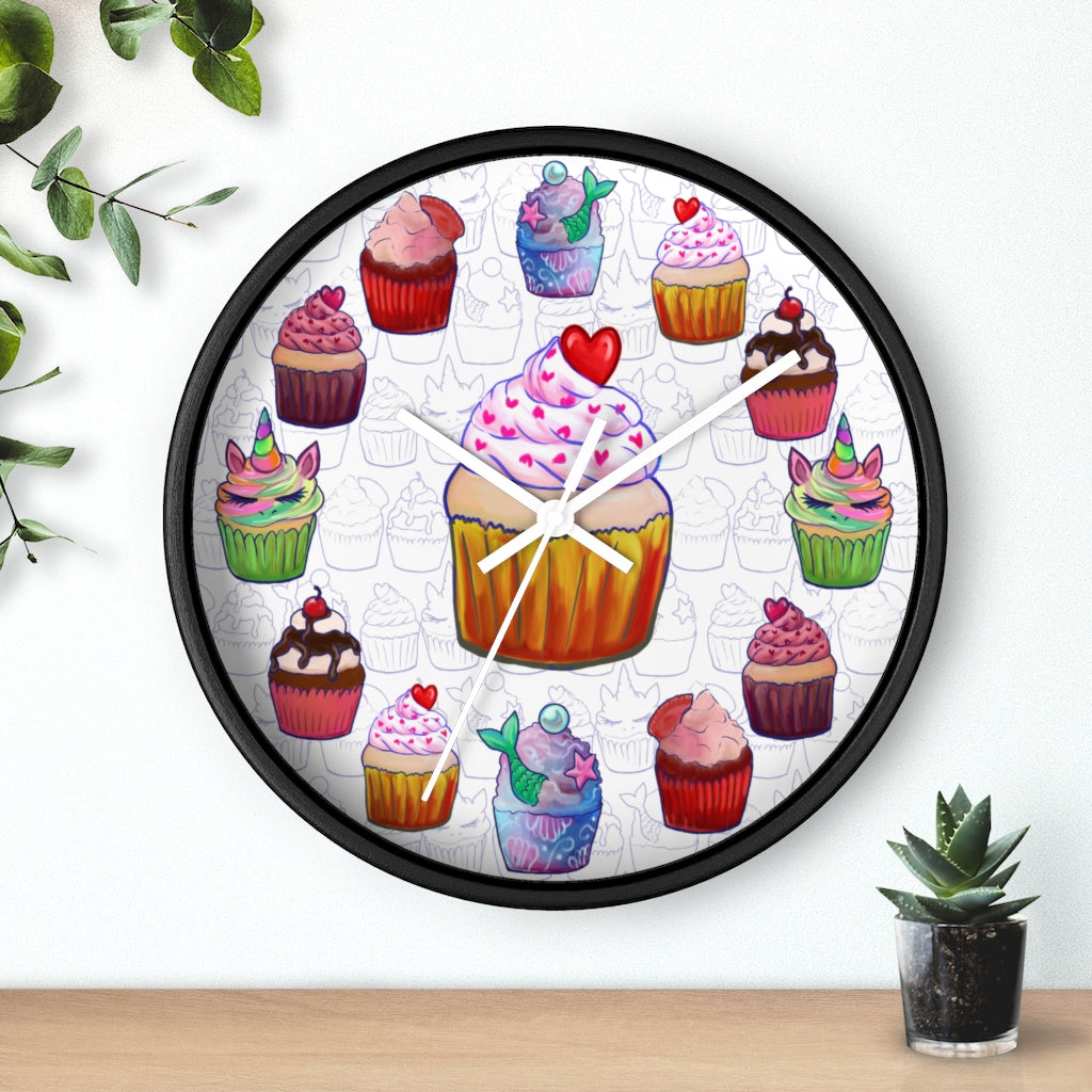 Fancy Sweetest Cupcake Wall Clock