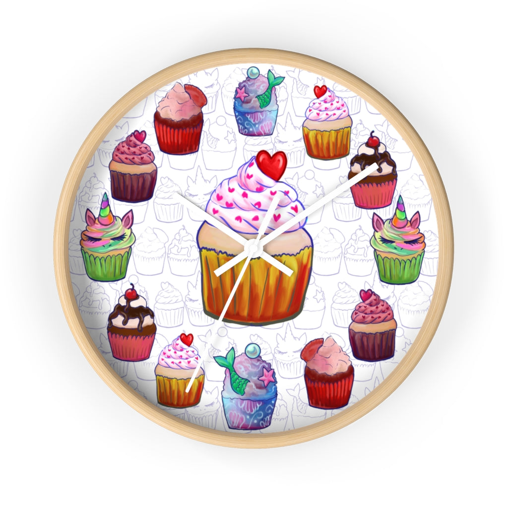 Fancy Sweetest Cupcake Wall Clock