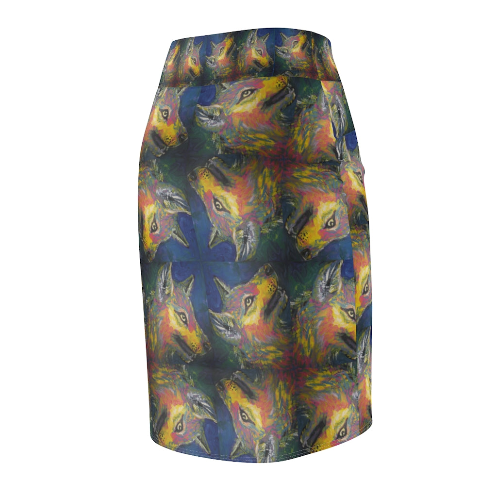 Spring Lupin Pencil Skirt