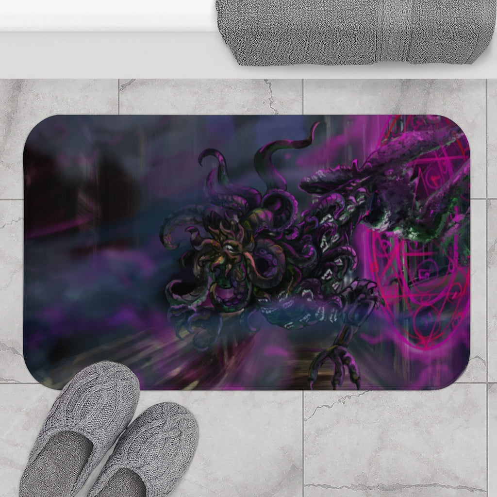 Lovecraft Punk Hound Bath Mat