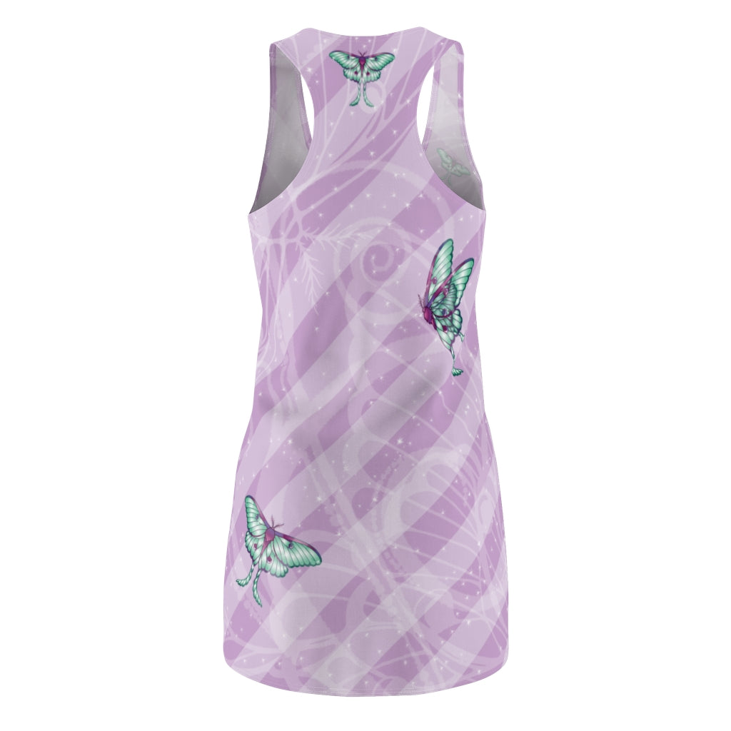 Lavender Luna Moth Racerback Dress