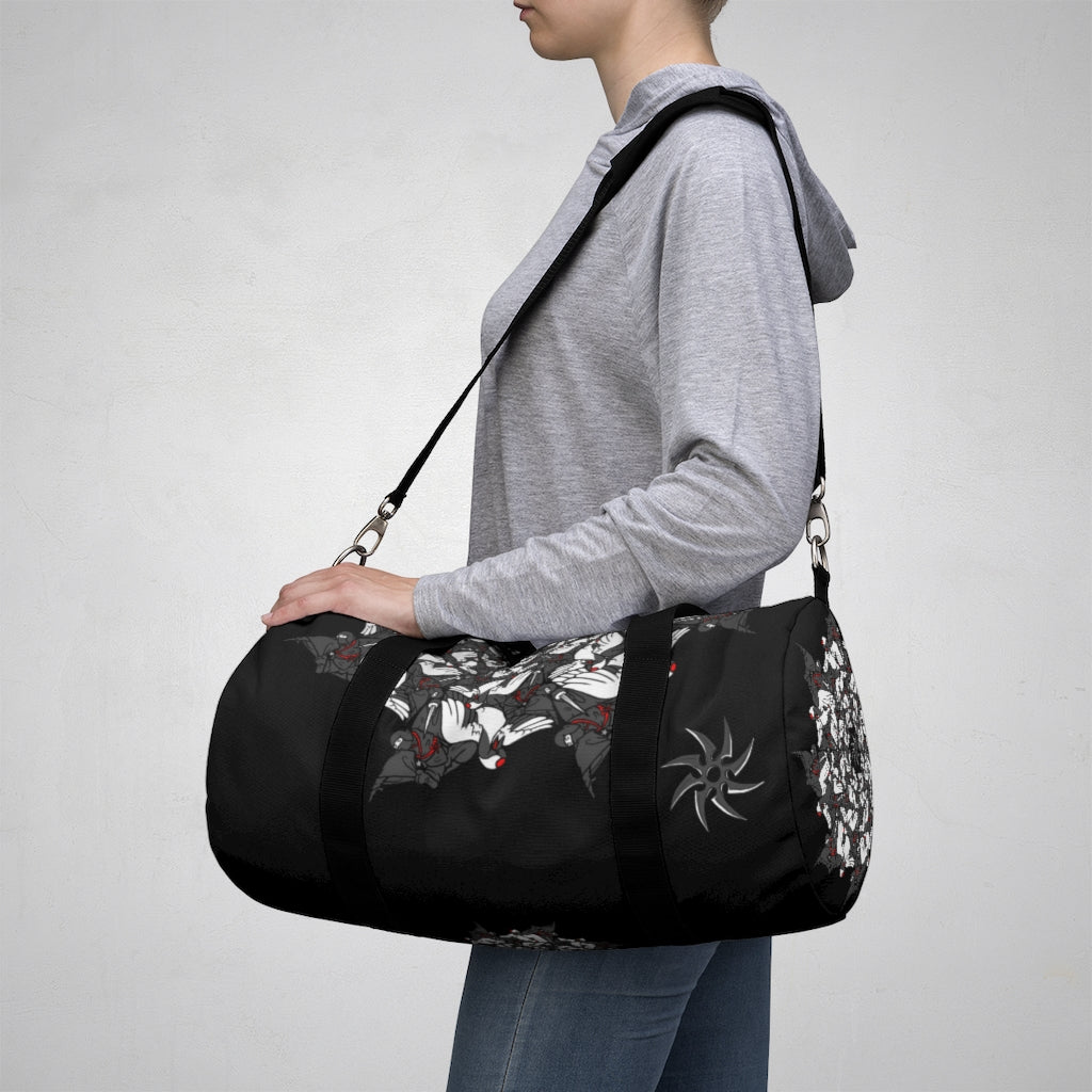 Ninja Crane Shuriken Tessellation Pattern Duffel Bag