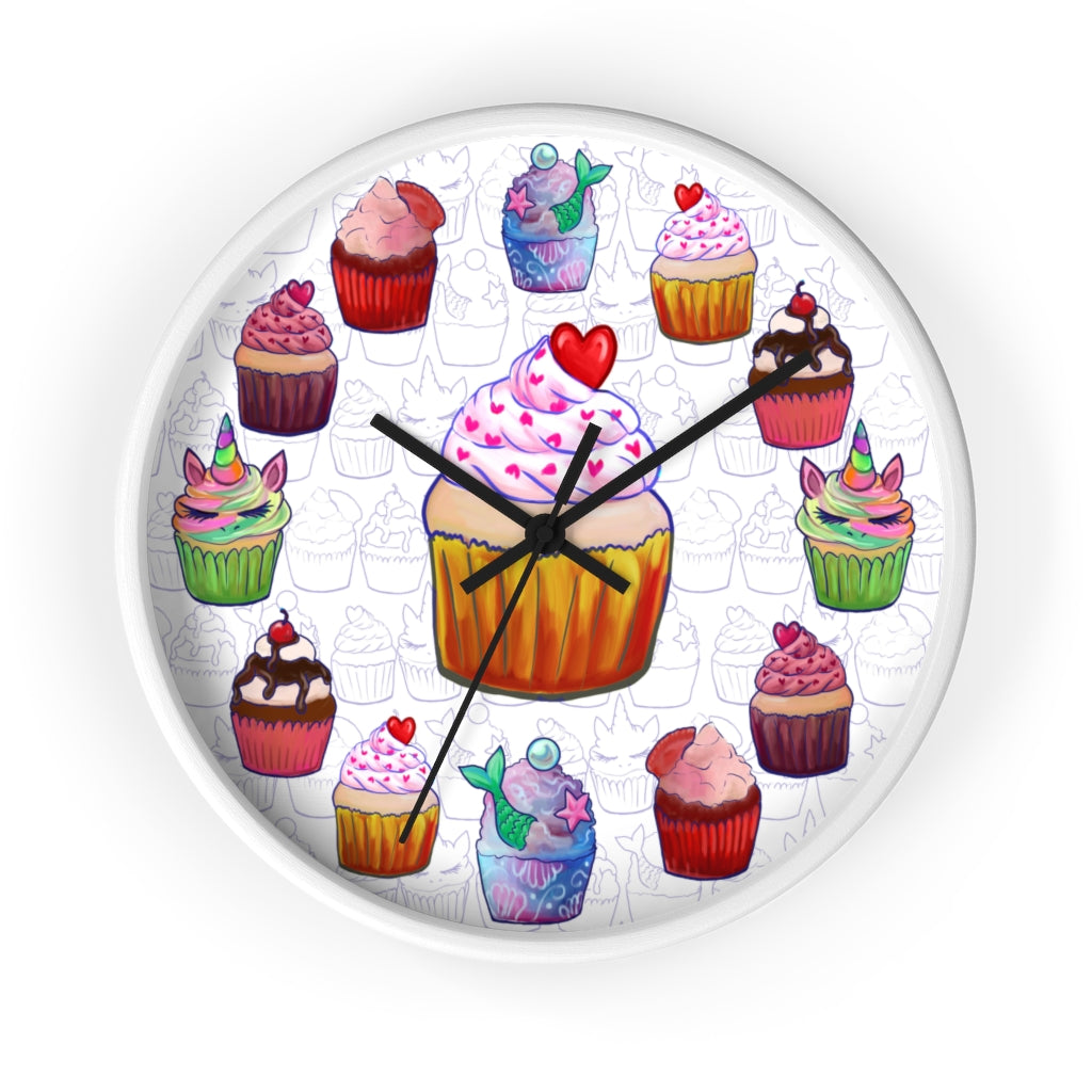 Fancy Sweetest Cupcake Wall Clock