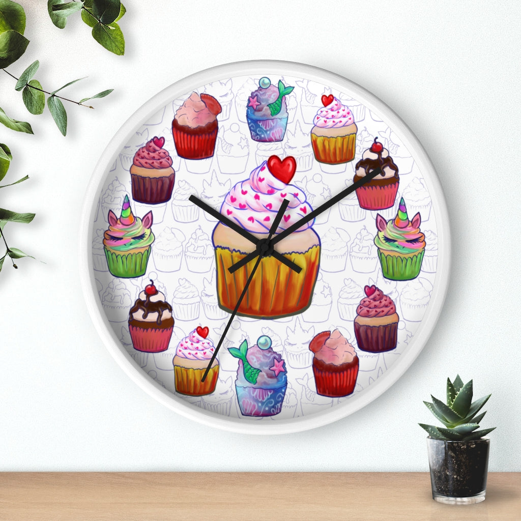 Fancy Sweetest Cupcake Wall Clock