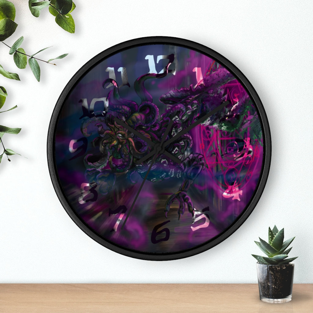 Lovecraft inspired Cthulhu Hound Wall Clock | Punk | Dark Horror | Eldritch | Cornerhound | Hounds of Tindalos | Alien | Monster |