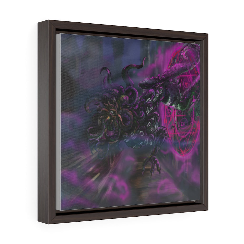 Lovecraft Punk Hound Framed Premium Gallery Wrap Canvas