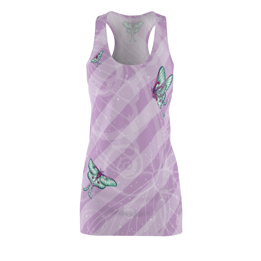 Lavender Luna Moth Racerback Dress