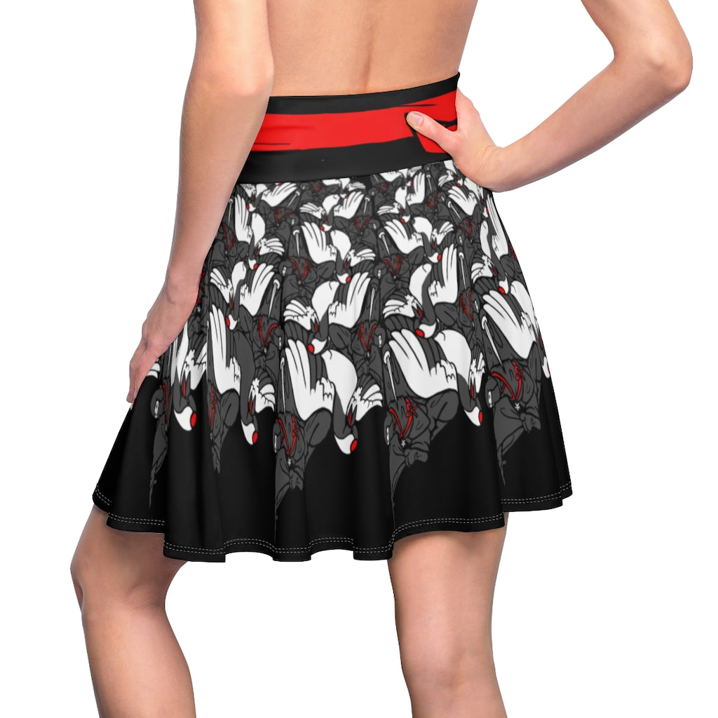 Ninja Crane Shuriken Tessellation Pattern Skater Skirt