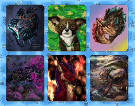 Custom Digital Painting of Original Characters Pets Creatures Monsters