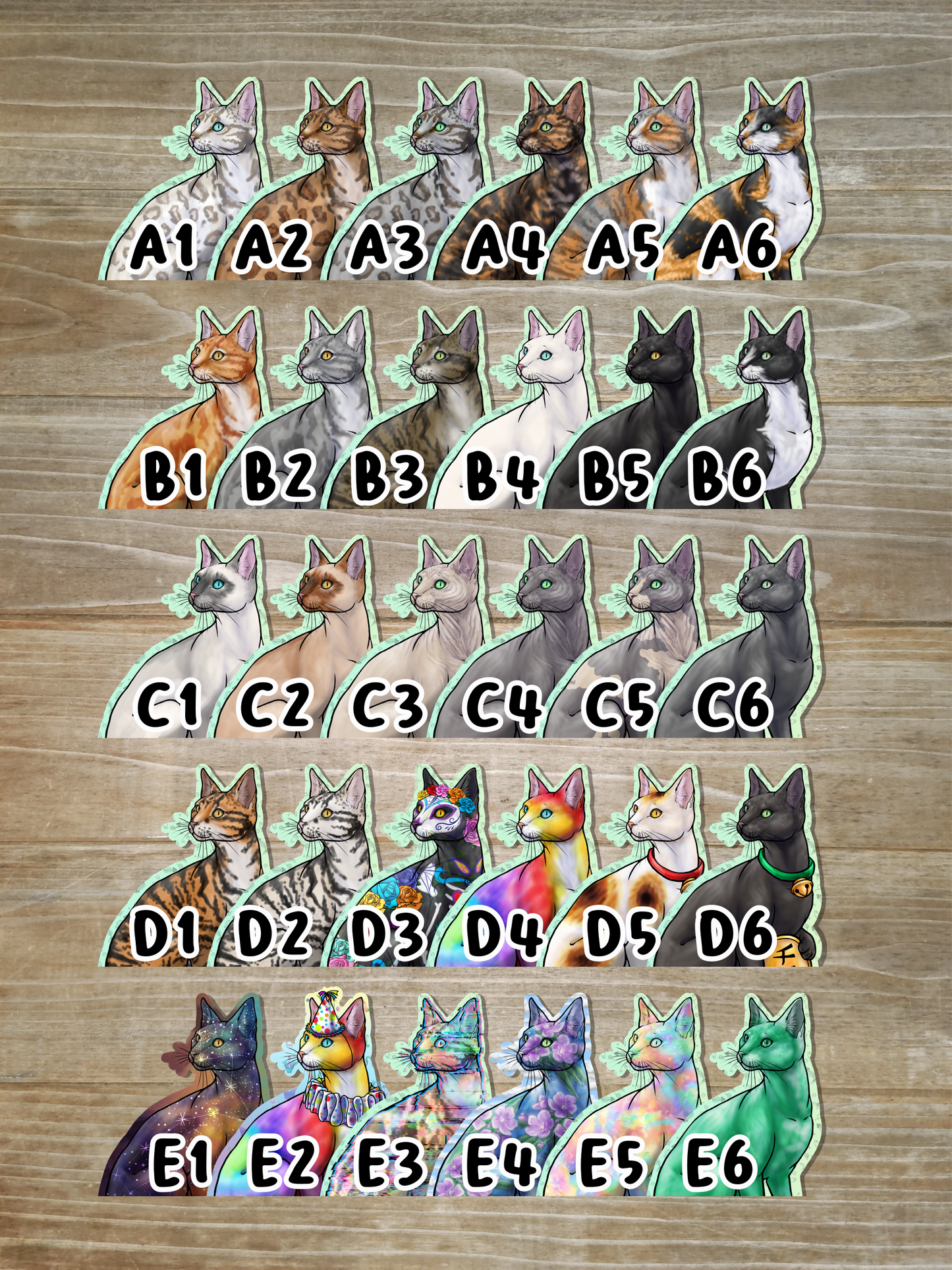 4.5 inch Sitting Lucky Cat Neko Gato Waterproof Laminated Vinyl Stickers Matte