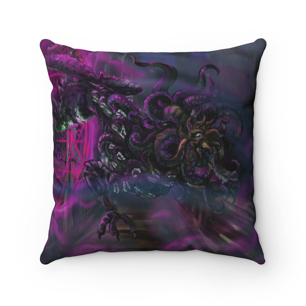 Lovecraft Punk Hound Spun Polyester Square Pillow