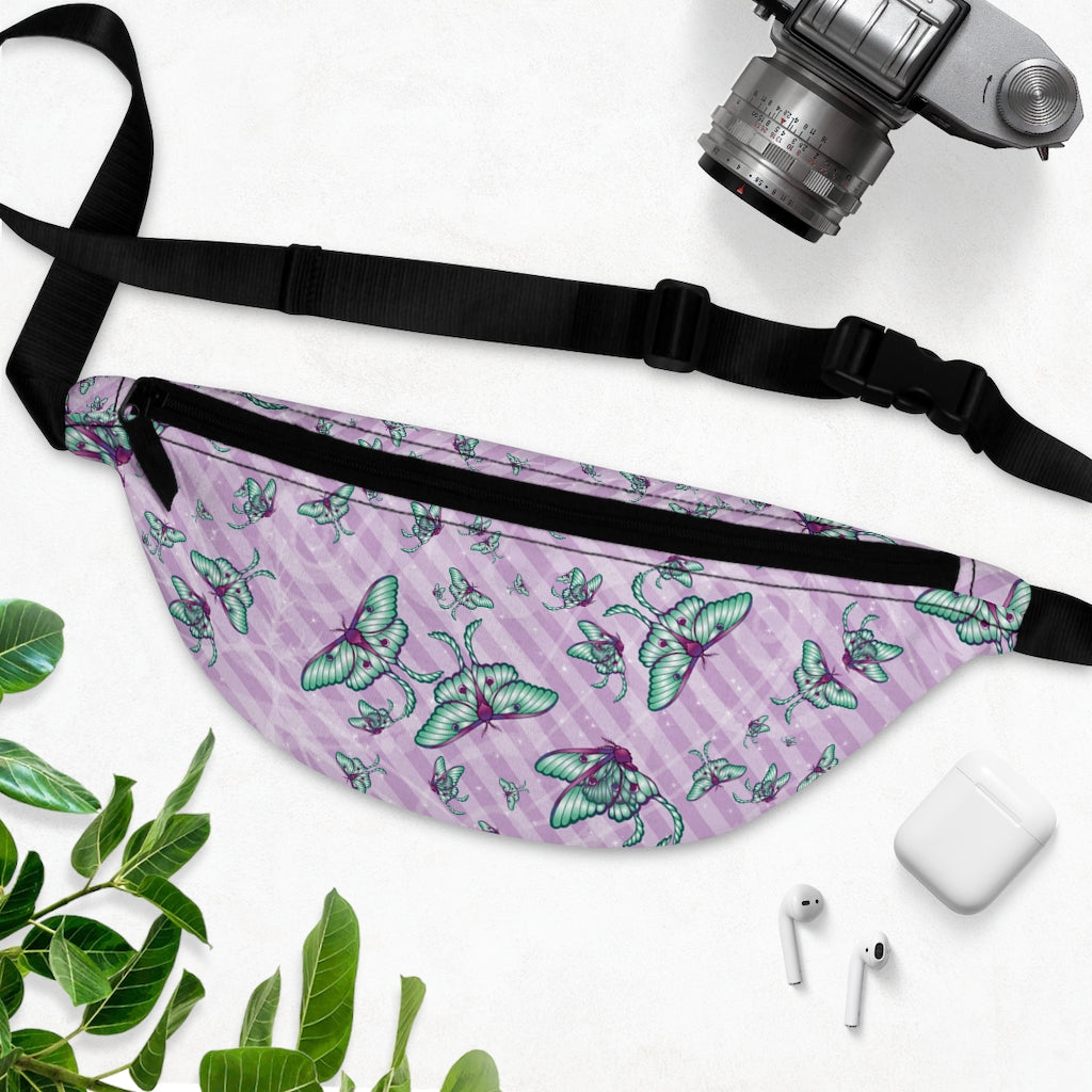 Lavender Luna Moth Fanny Pack