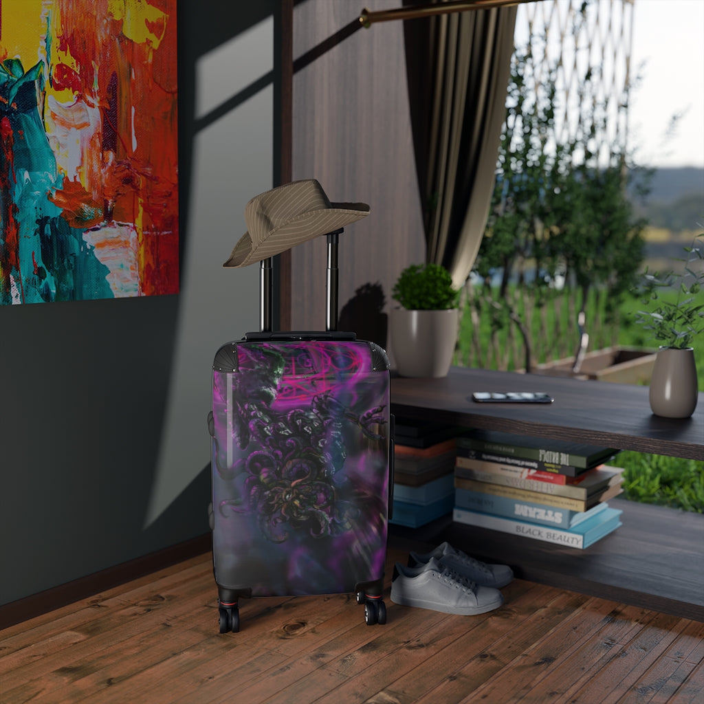 Lovecraft inspired Cthulhu Hound Suitcase Carry On Luggage | Cthulhu | Punk | Dark Horror | Eldritch | Cornerhound | Alien | Monster |