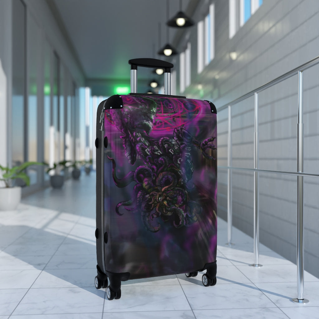 Lovecraft inspired Cthulhu Hound Suitcase Carry On Luggage | Cthulhu | Punk | Dark Horror | Eldritch | Cornerhound | Alien | Monster |