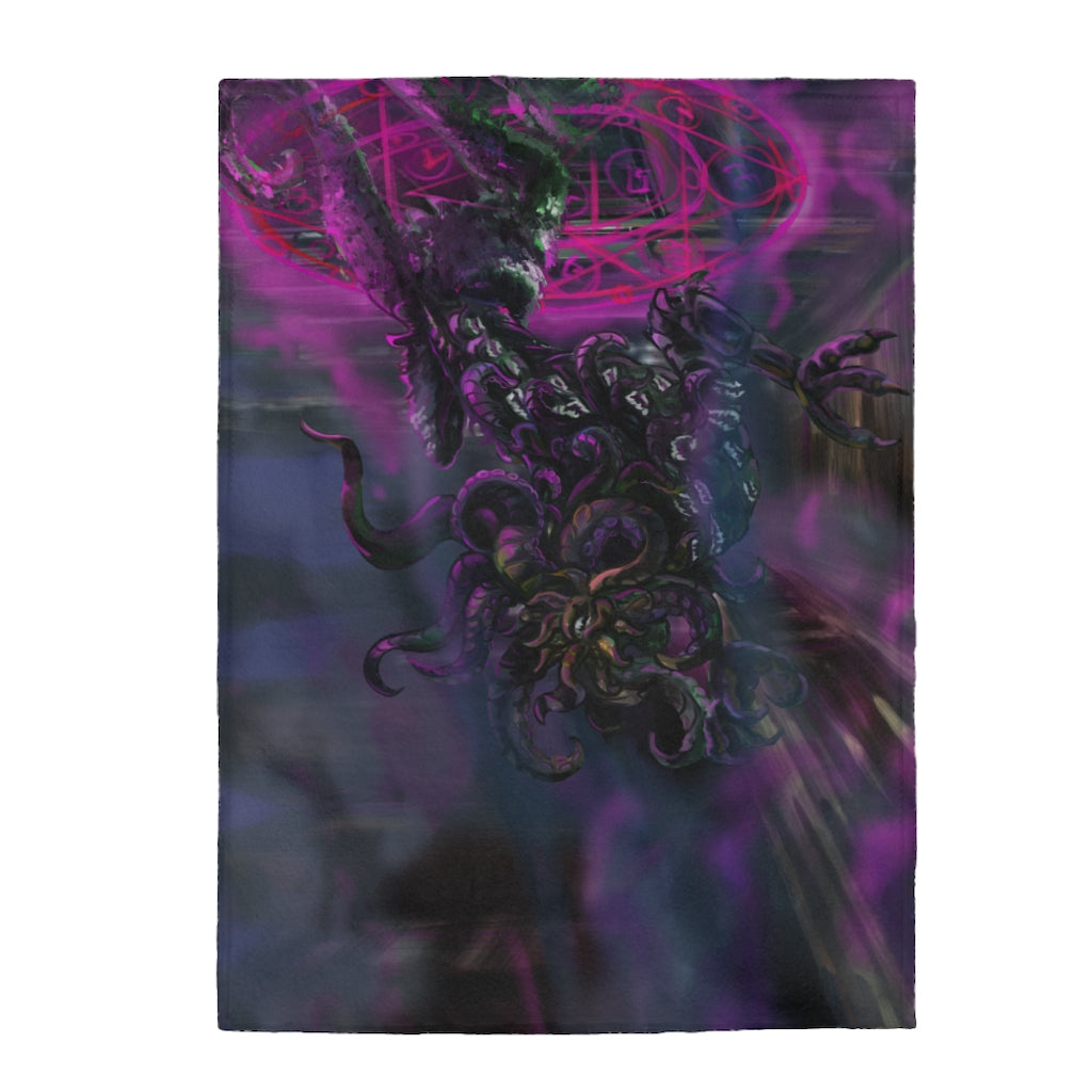 Lovecraft Punk Hound Velveteen Plush Blanket