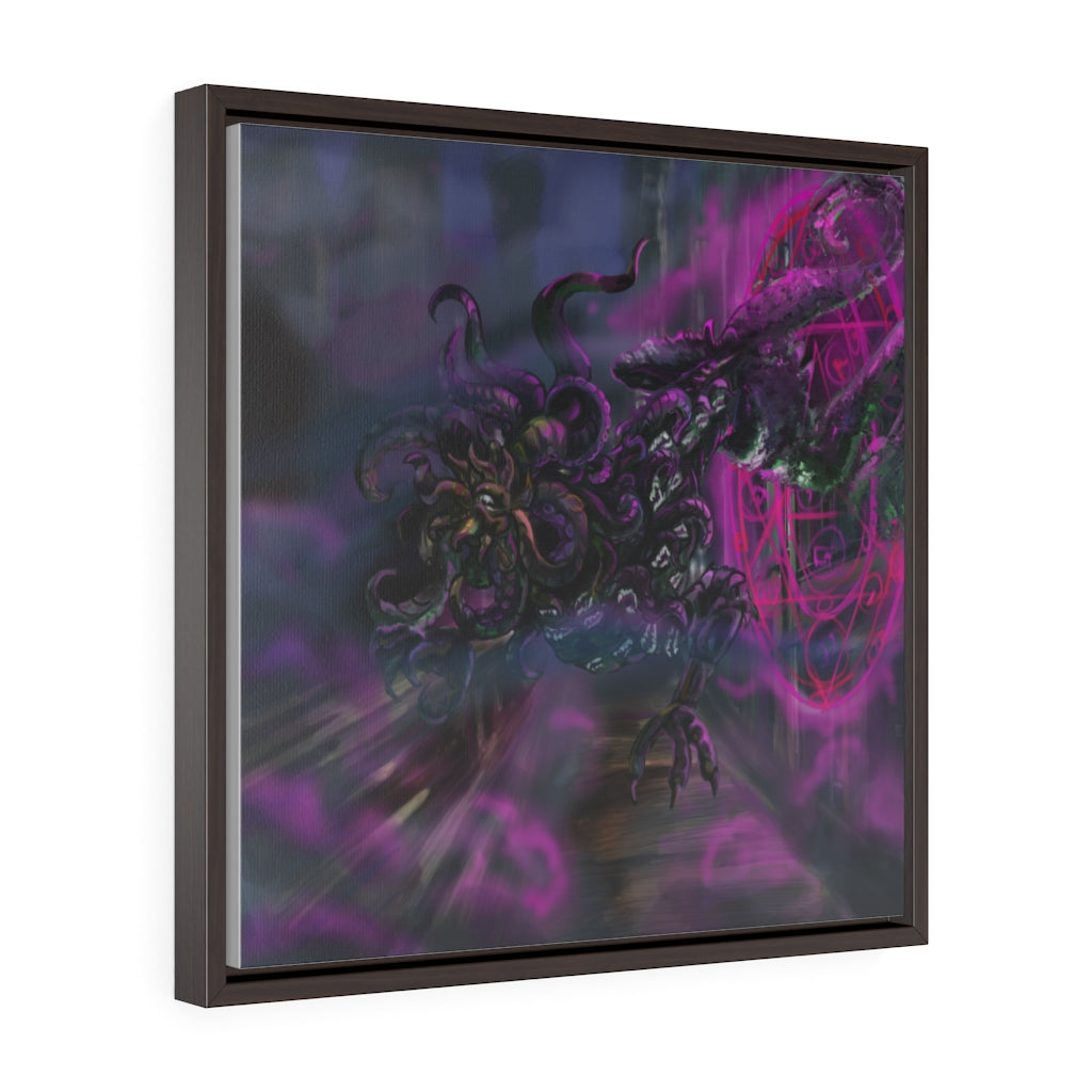Lovecraft Punk Hound Framed Premium Gallery Wrap Canvas