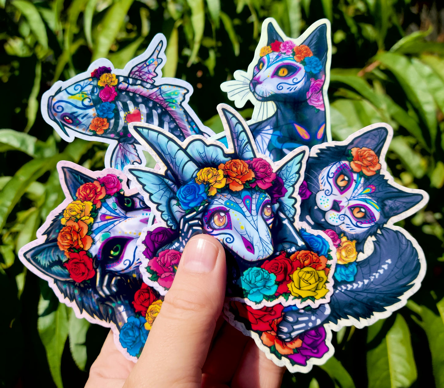 Sugar Skull Dragon Lolipond Waterproof Laminated Vinyl Stickers Día de los Muertos | Day of the Dead