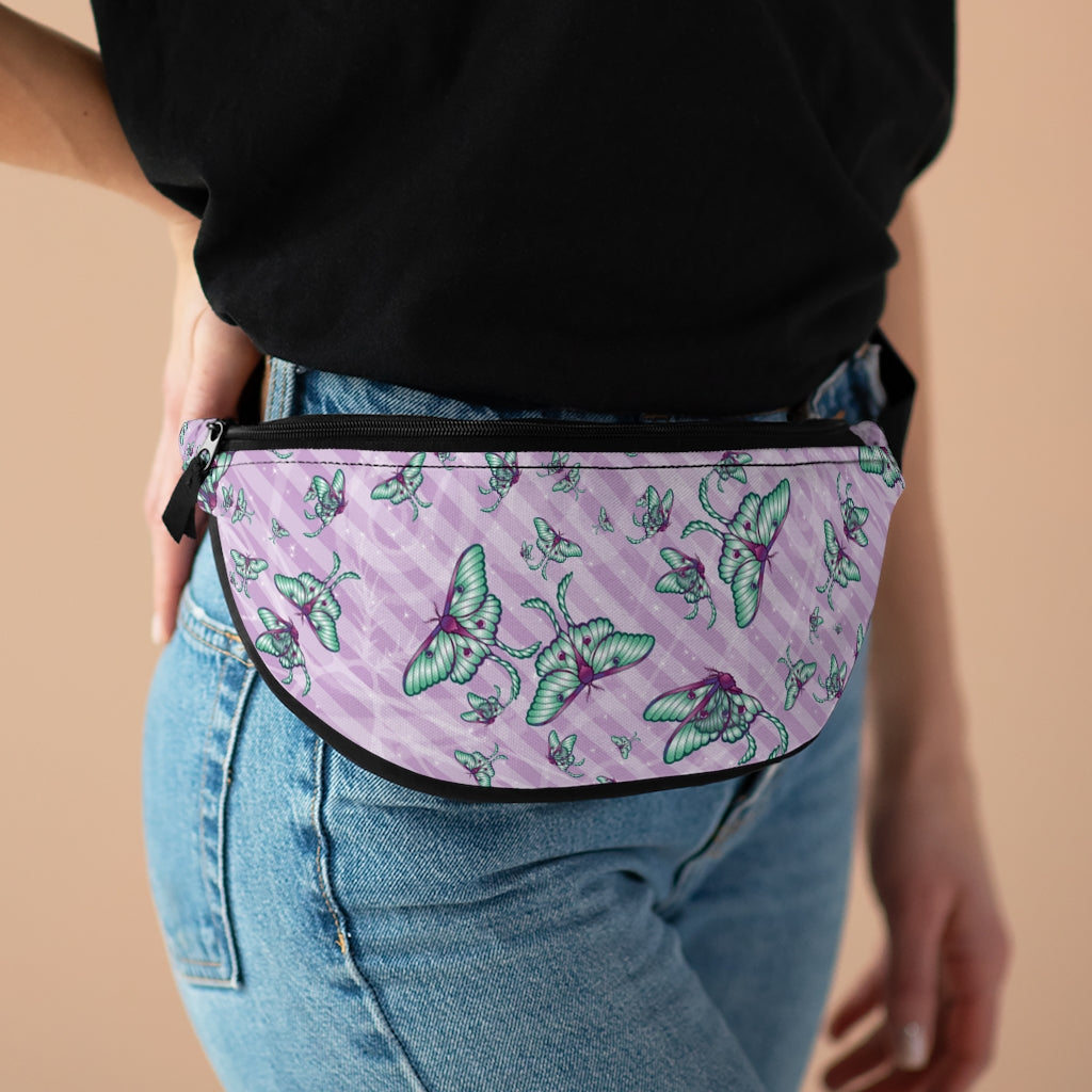 Lavender Luna Moth Fanny Pack