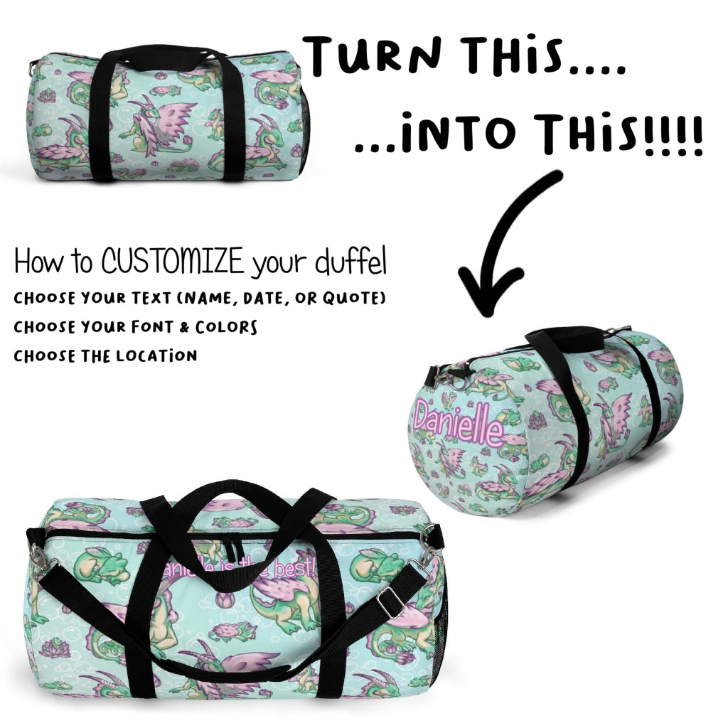 Lolipond Pastel Rainbow Bubbles Duffel Bag