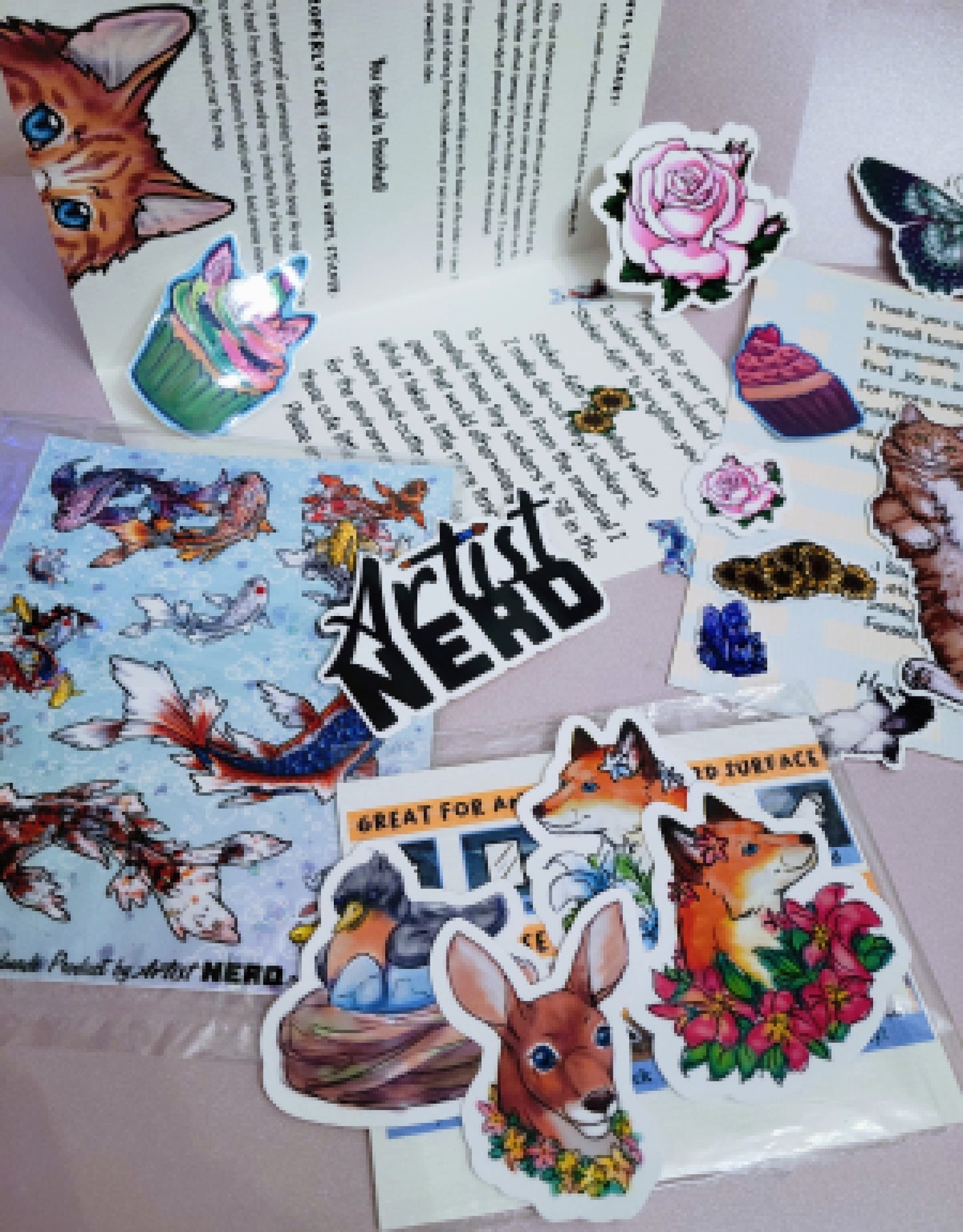 3.25 inch Artist Nerd Laminated Vinyl Decal Sticker