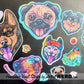 Random Themed Vinyl Sticker Grab - Cat, Dog or Sugar Skull - Non-Standard sized, Misprints, Discontinued, Imperfect, and other includes Sticker-fetti