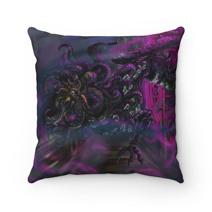Lovecraft Punk Hound Spun Polyester Square Pillow