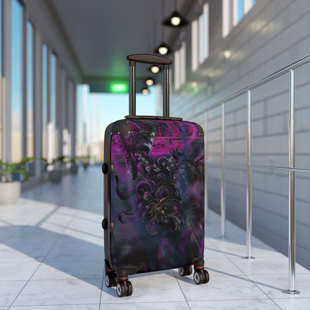 Lovecraft inspired Cthulhu Hound Suitcase Carry On Luggage | Cthulhu | Punk | Dark Horror | Eldritch | Cornerhound | Alien | Monster |