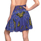 Gold Glitter Butterfly on Midnight Skater Skirt