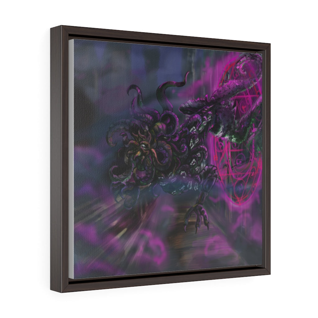 Lovecraft Punk Hound Framed Premium Gallery Wrap Canvas