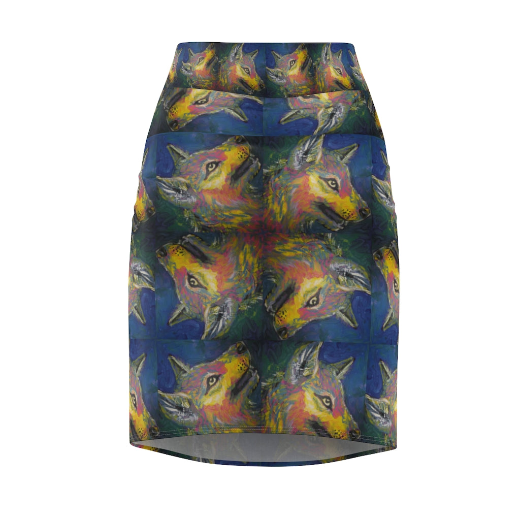 Spring Lupin Pencil Skirt
