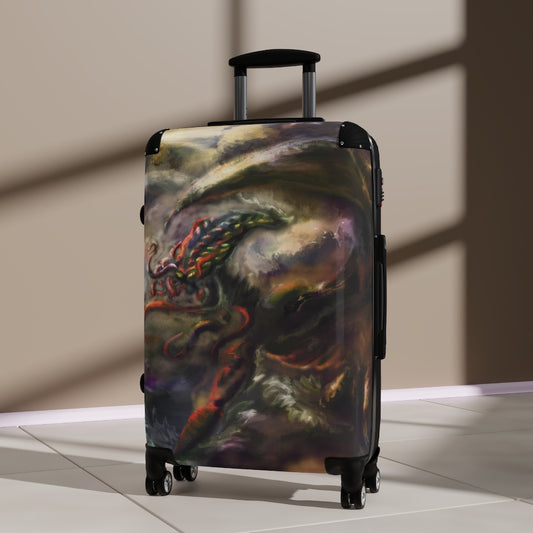 Lovecraft inspired Suitcase Carry On Luggage | Cthulhu | Punk | Dark Horror | Eldritch | Cornerhound | Alien | Monster |
