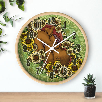 Chocolate Sunflower Fetus Precious Growing Life Wall Clock Great for Nursery Child Care Labor and Delivery Nurse Doctor Pediatrician