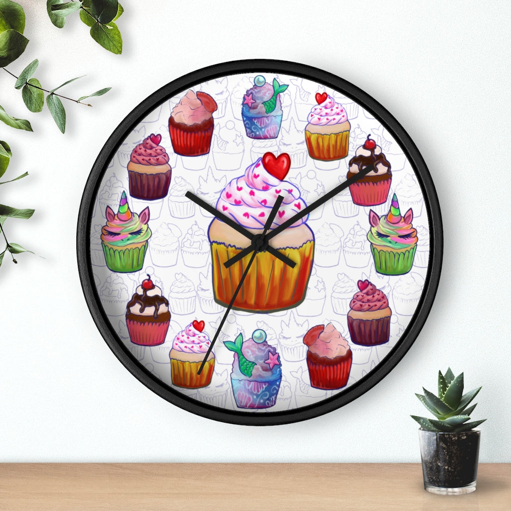 Fancy Sweetest Cupcake Wall Clock