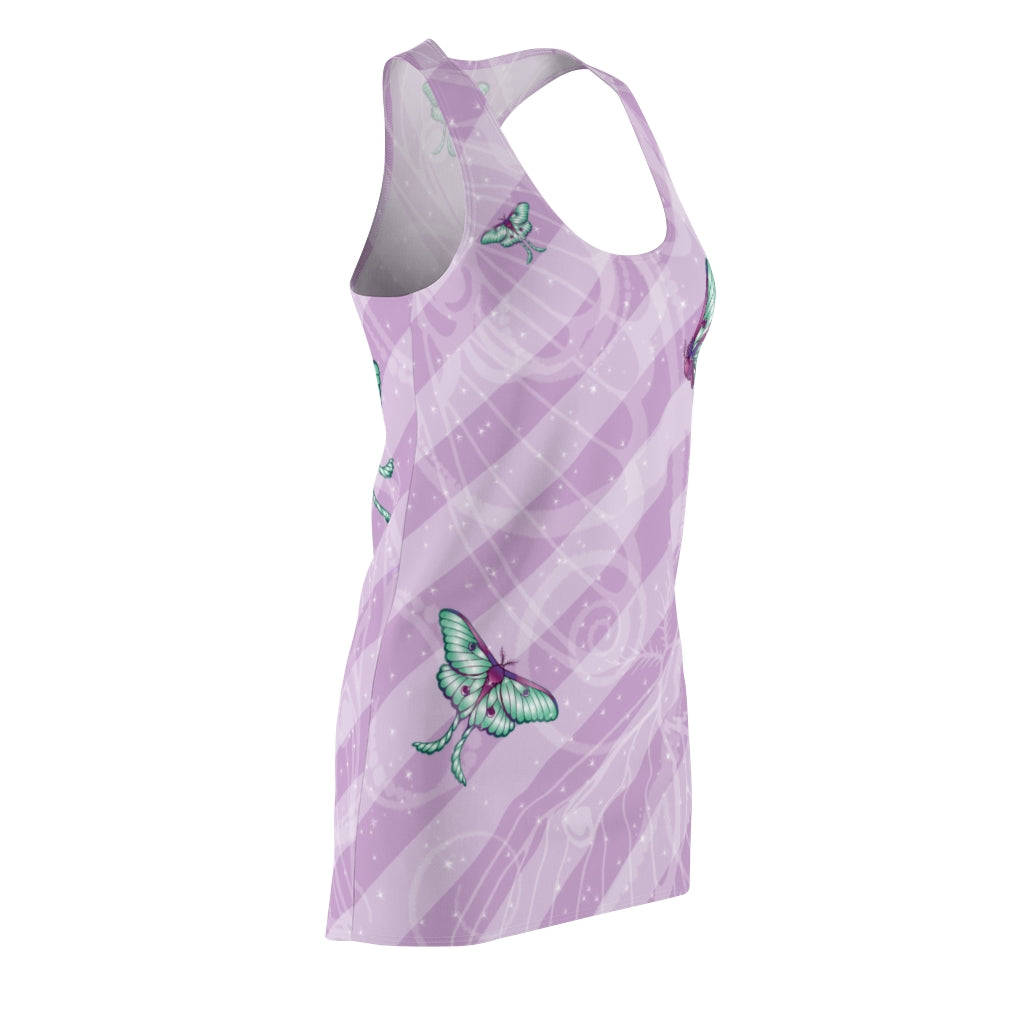 Lavender Luna Moth Racerback Dress