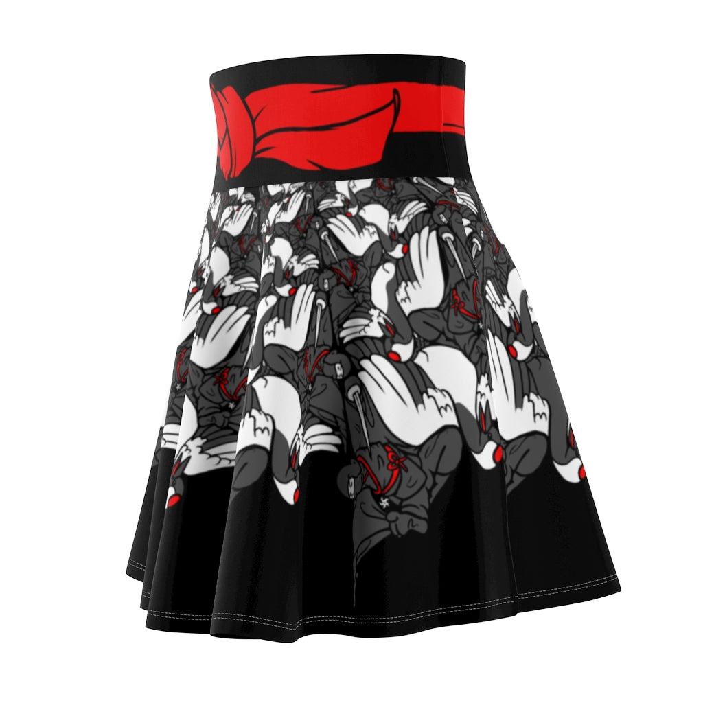 Ninja Crane Shuriken Tessellation Pattern Skater Skirt