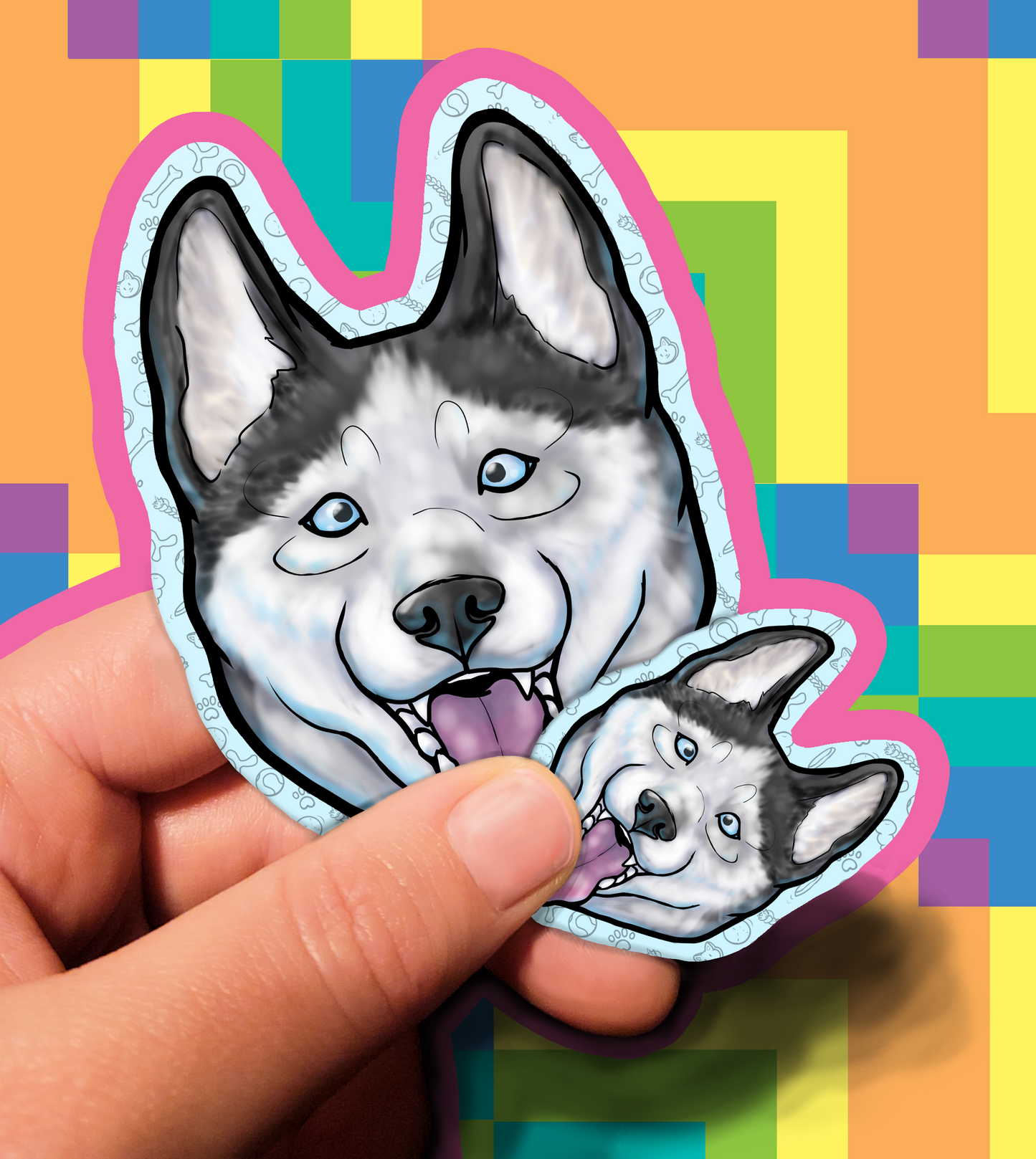 Dog Vinyl Stickers 2 inch or 3.5 inch Enthusiasm Waterproof Laminated Corgi Huskey Lab