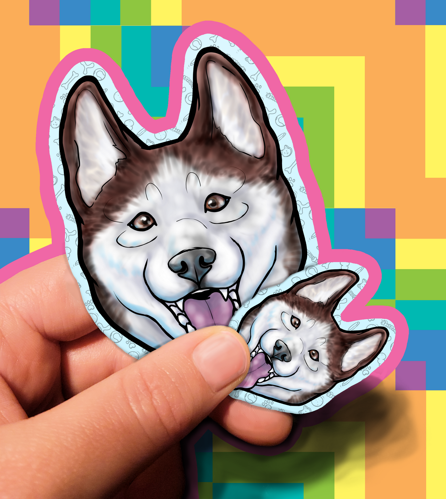 Dog Vinyl Stickers 2 inch or 3.5 inch Enthusiasm Waterproof Laminated Corgi Huskey Lab