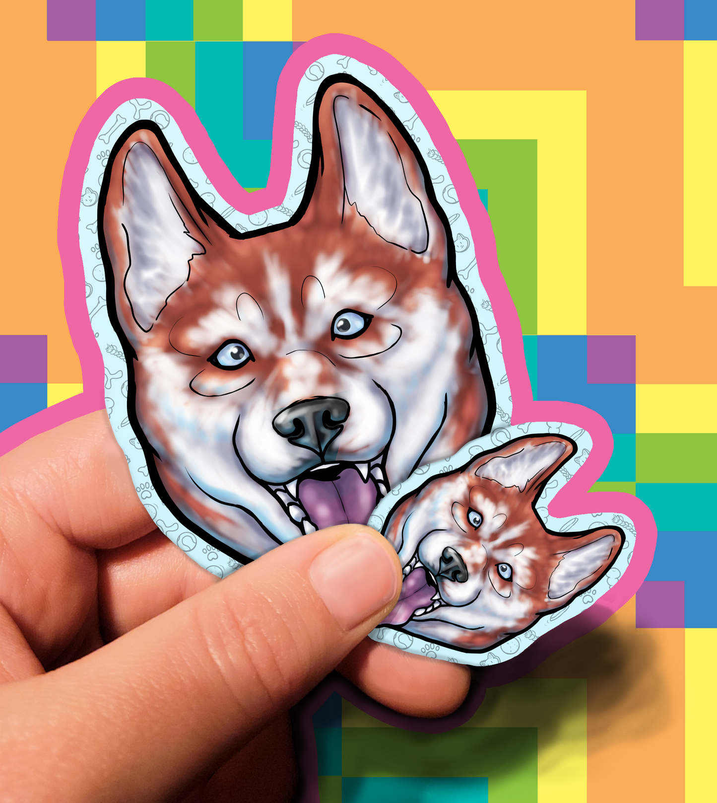 Dog Vinyl Stickers 2 inch or 3.5 inch Enthusiasm Waterproof Laminated Corgi Huskey Lab