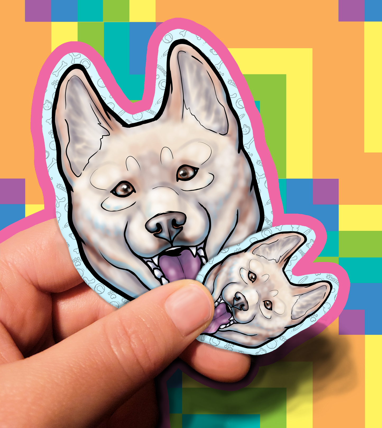 Dog Vinyl Stickers 2 inch or 3.5 inch Enthusiasm Waterproof Laminated Corgi Huskey Lab