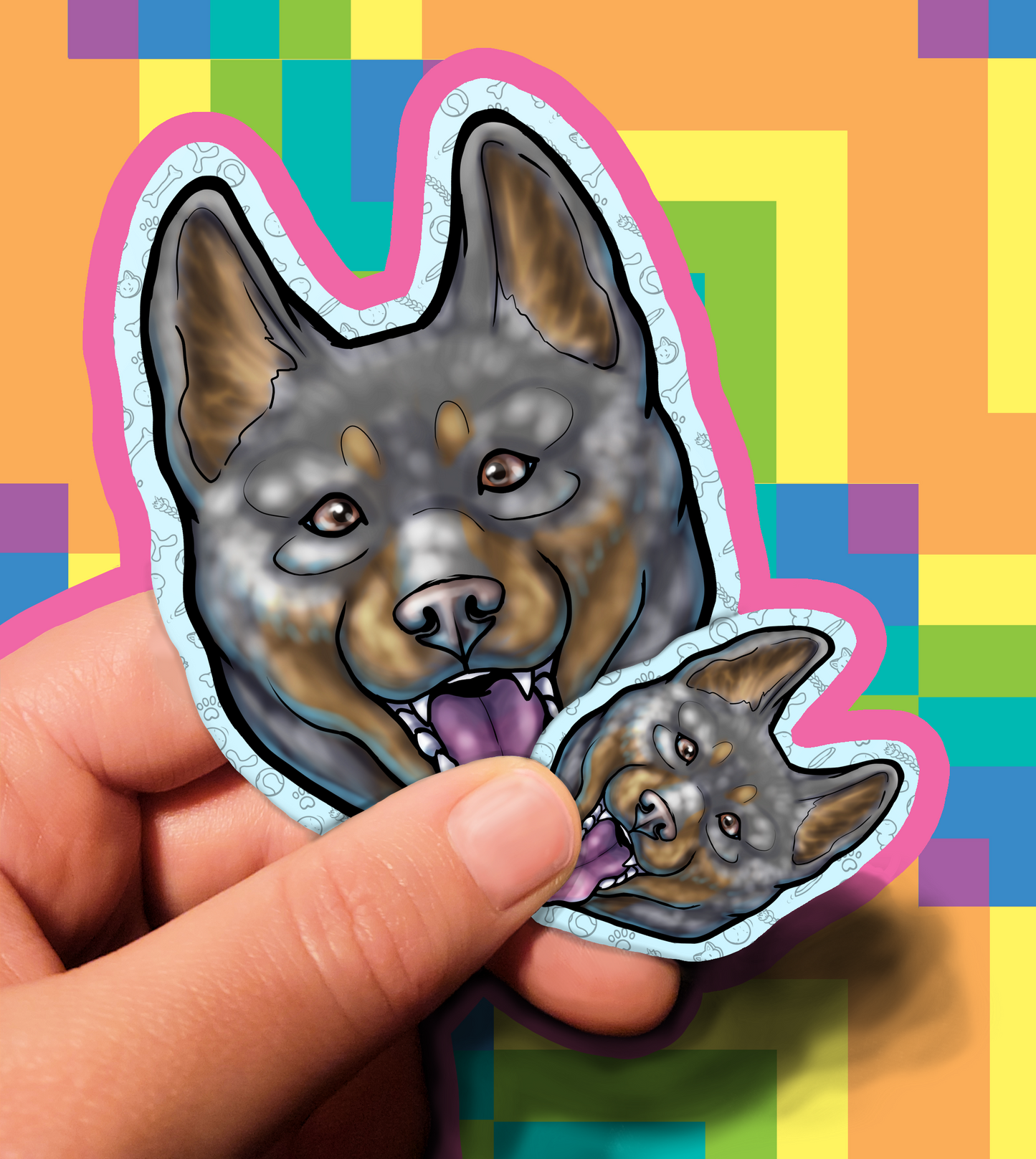 Dog Vinyl Stickers 2 inch or 3.5 inch Enthusiasm Waterproof Laminated Corgi Huskey Lab